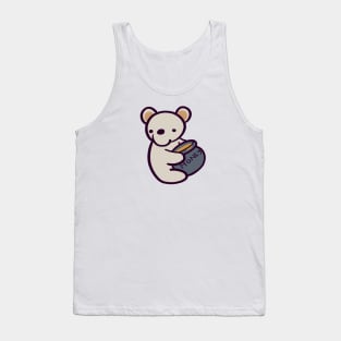 Polar Bear with Jar of Honey Tank Top